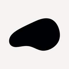 Abstract black shape on white vector
