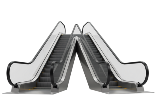 Escalator Pair Modern Architecture Detail