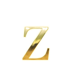 Shining golden lowercase alphabet 