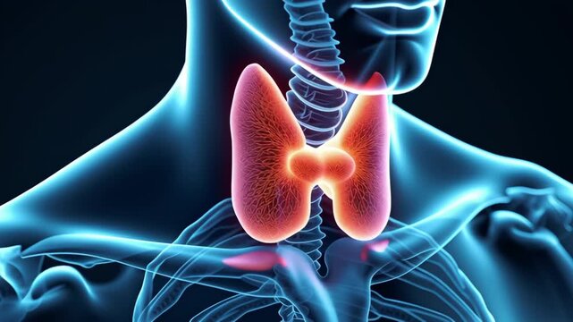 Thyroid concept ,Detailed Anatomy of Human Thyroid Gland Exploring Structure, Location, and Importance Endocrine Health