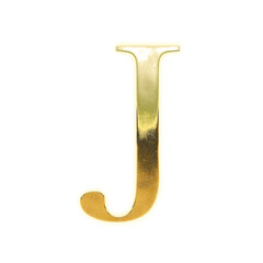 Shining golden uppercase alphabet 