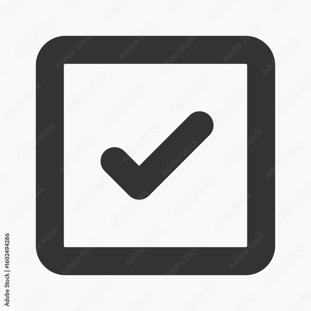 Poster minimal checkmark icon design vector