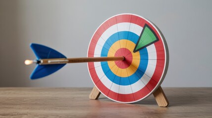 Arrow Hitting the Target Achieving Business Goals and Success