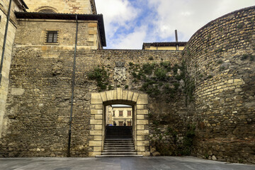 Historic Puerta del Cid Roman Gate in Leon Spain
