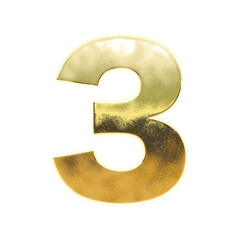 Shining golden numbers 