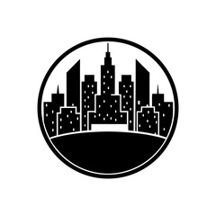 Fototapeta premium city skyline icon vector 
