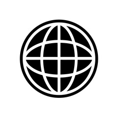 globe with latitude and longitude lines vector ico