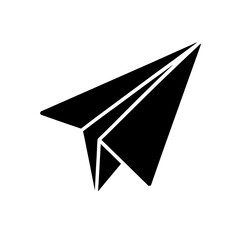 paper airplane send icon vector  