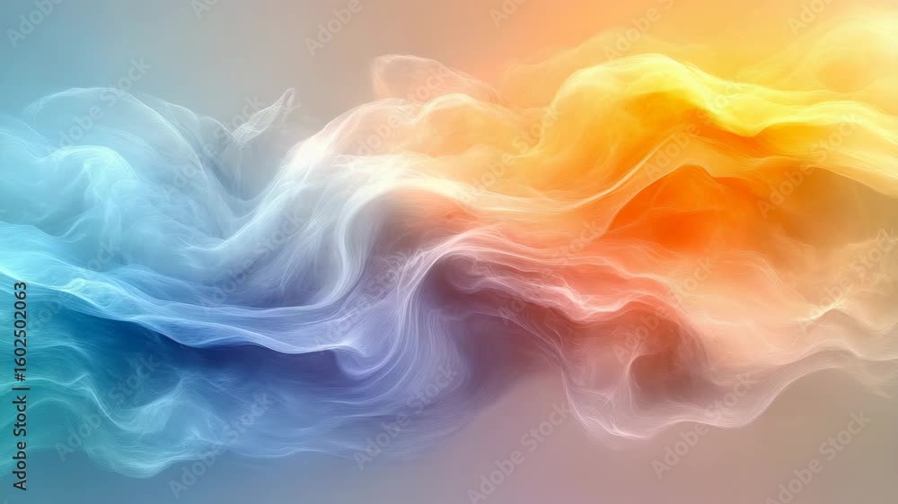 Poster abstract flowing smoke background with vibrant colors for artistic visuals and design elements
