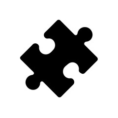 puzzle piece vector icon  