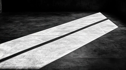 Sunlight beams on dark floor