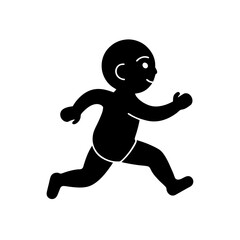 running baby icon vector 