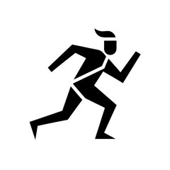 running biasness man  icon vector 