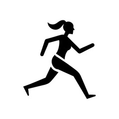 running biasness woman icon vector 