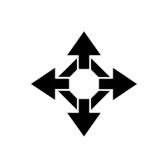 shuffle arrows icon vector  