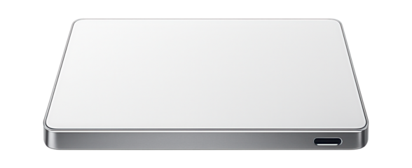 Slim touchpad with edge-to-edge touch sensitivity and USB-C charging port for modern laptops