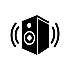speaker sound waves icon vector  