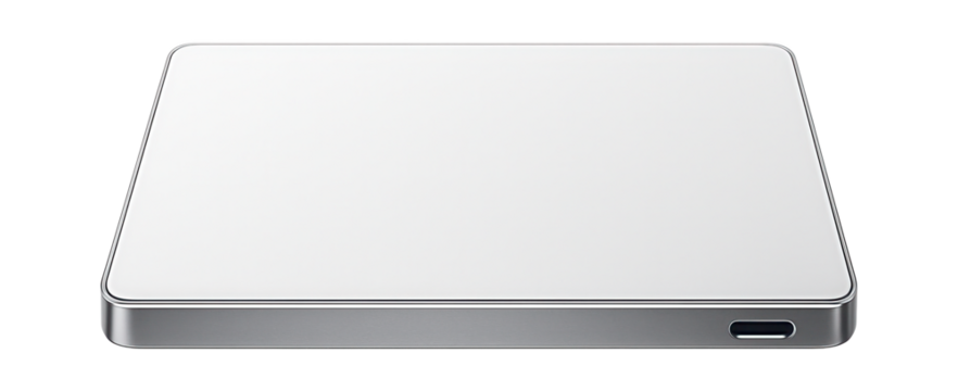 Slim touchpad with edge-to-edge touch sensitivity and USB-C charging port for modern laptops