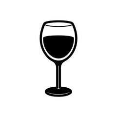 wine glass vector icon  