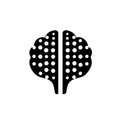 A minimal human brain logo representing a neural network, a conceptual atlas of memory and thought processes.