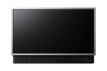 4K panel TV with a brushed aluminum frame and dual rear-facing USB ports