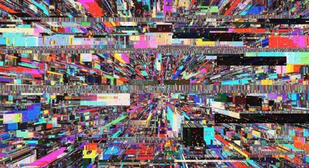 Abstract digital glitch effect colorful distorted background