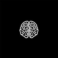 Minimal human brain logo representing a neural network, symbolizing the complex atlas of memory and thought.