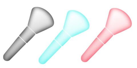 Black blue and red  brush Illustrations – Transparent Background