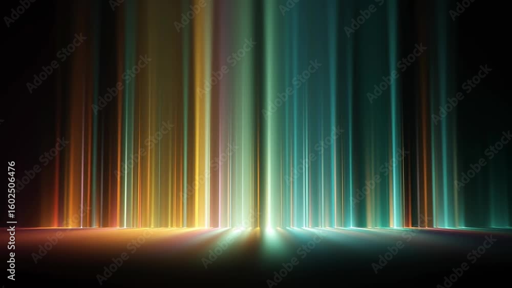 Aufkleber vertical light beams pulse with smooth ambient glow creating a vibrant visual experience