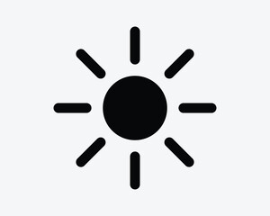 Sun Sunshine Brightness Setting Sunrise Sunset Afternoon Shine Rise Set Noon Evening Morning Day Black White Icon Sign Symbol Vector Illustration Artwork