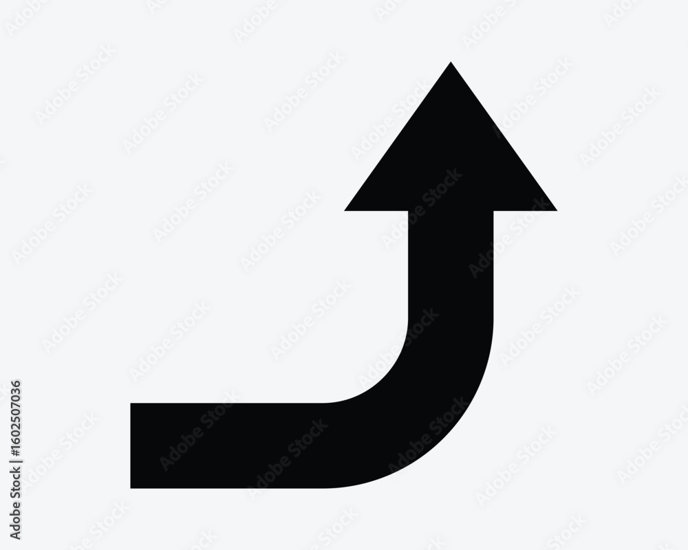 Poster right turn up turning arrow direction navigation point pointing enter ahead entrance exit pathway pa