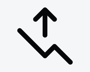 Up Trend Trending Upwards Line Graph Stock Price Sale Profit Business Market Arrow Improve Imporvement Black White Illustration Graphic Artwork Icon