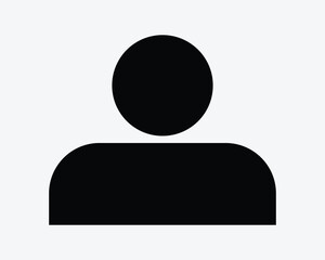 Man User Member Account Stick Figure Avatar Silhouette Shape Outline Human Person Social Media Black White Icon Sign Symbol Vector Illustration Artwork
