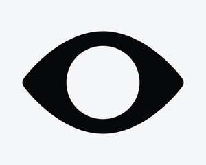 Vision Eye Look See Sight Spy CCTV Camera Observe Obserbable Caution Watch Watching View Illuminati Icon Sign Symbol Black White Illustration Graphic