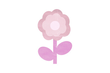 ポップな花　ピンクの折り紙,切り絵テクスチャ