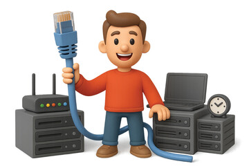 man with laptop