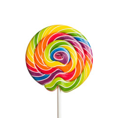colorful lollipop isolated on white