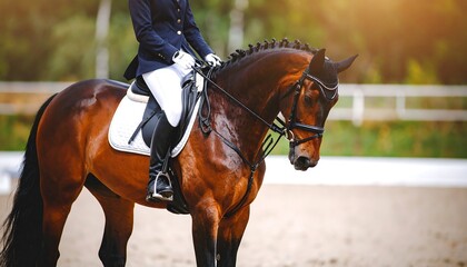 Obraz premium Equestrian competition, rider and horse
