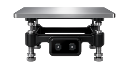 Vibrating table with adjustable amplitude for laboratory material testing.