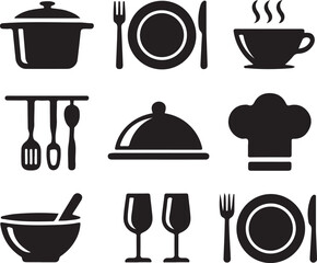Kitchen icons  vector 
