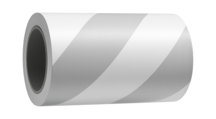 White tape with red "CAUTION" text, often employed in urban construction projects to alert pedestrians.