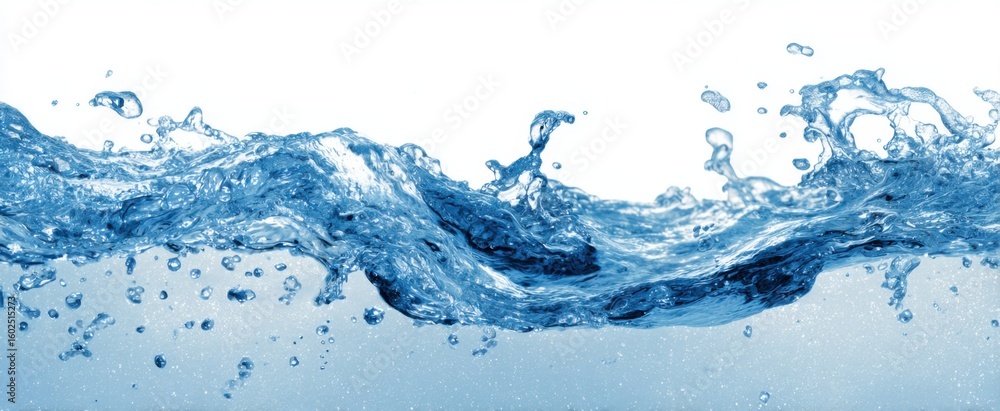 Poster dynamic splash of crystal clear water in time creates a refreshing sense of movement and purity agai