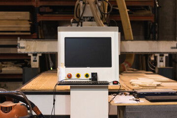 Retro 1980's style beige desktop computer and built in screen and keyboard