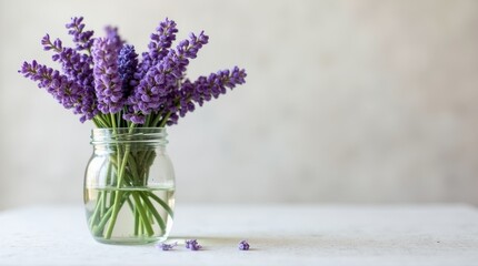 purple_lavender_bouquet_in_glass_jar_on_neutral_background