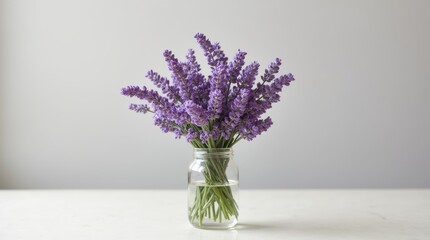 purple_lavender_bouquet_in_glass_jar_on_neutral_background