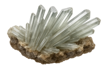 Diaspore showing elongated prismatic crystals with vitreous luster