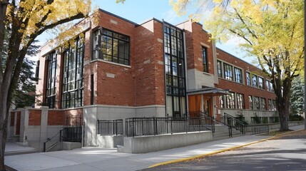 Historic westmount park elementary school exterior on sunny day – educational architecture building facade