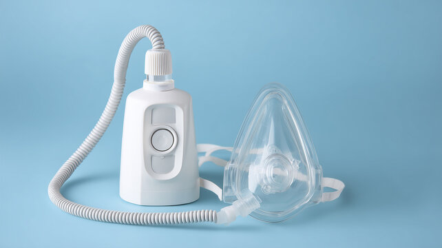 This Respiratory therapy equipment ready with mask and nebulizer unit.
