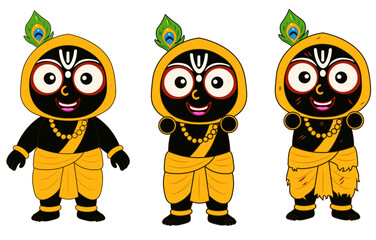 Lord Jagannath Deity in Various Attires
