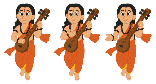 Narada Muni Hindu Sage with Veena